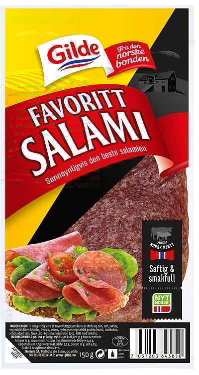 Favorittsalami skivet   150g