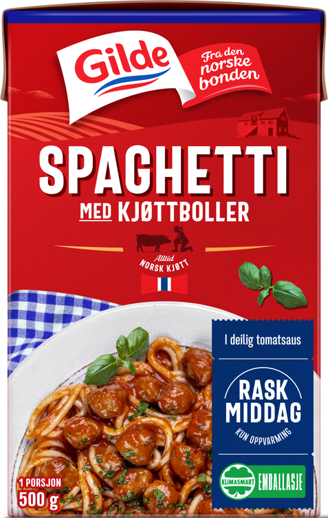 Spaghetti med kjøttboller 500g