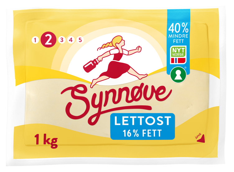 Synnøve lettost veievare   1kg