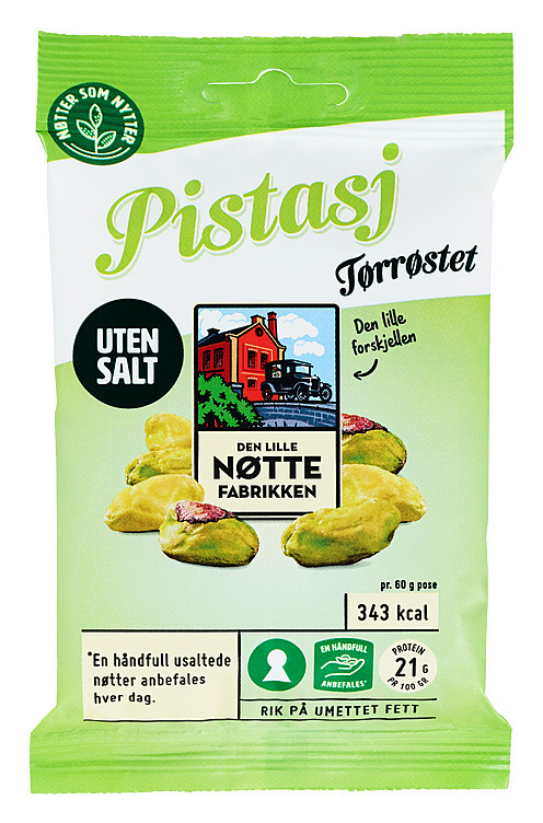 Dln pistasj uten salt  60g