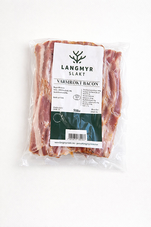 Bacon varmrøkt, skivet  500g