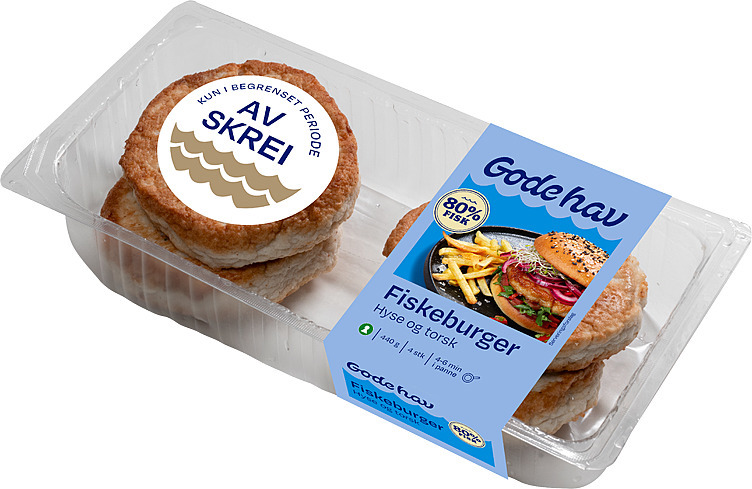 Fiskeburger hyse & torsk  440g