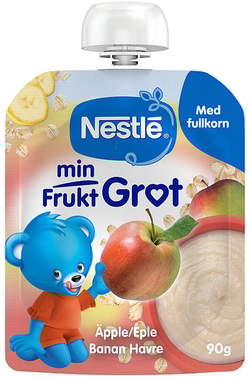 Min fruktgrøt eple banan havre  90g