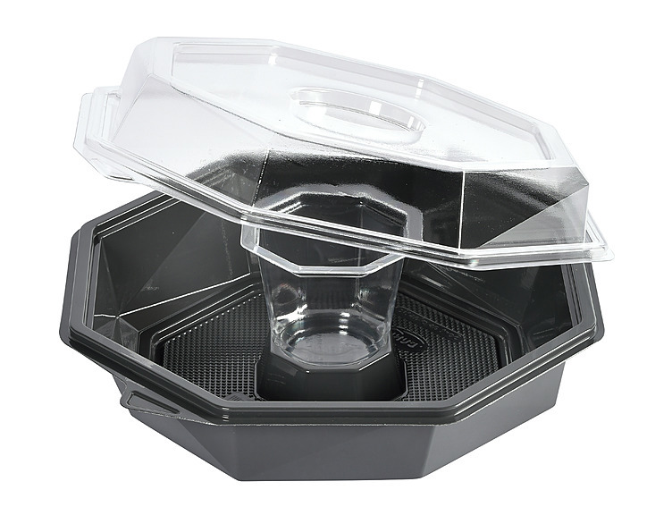 Boks octaview apet grå m/dressingkopp 795ml  280stk