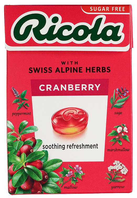Ricola tranebær sukkerfri 50g