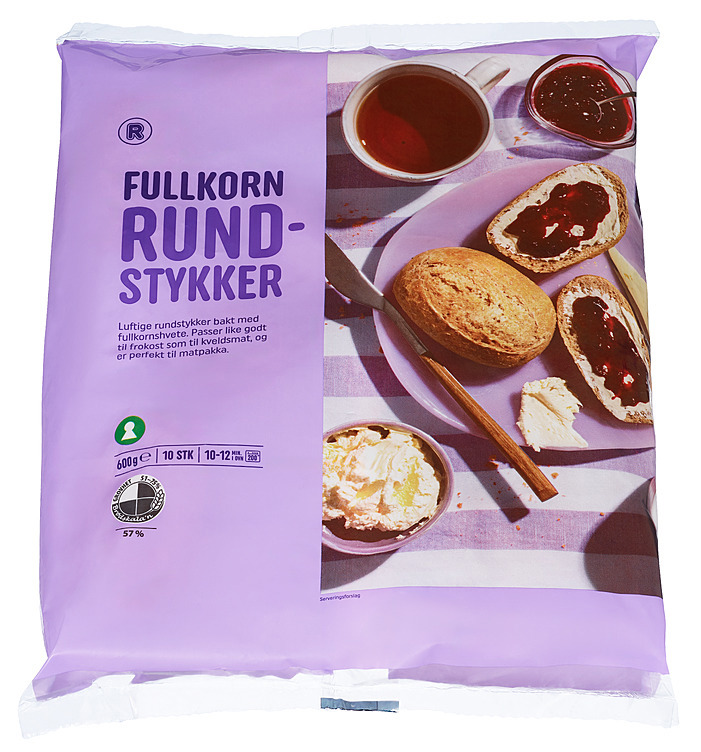 Fullkornsrundsstykker  10x60g