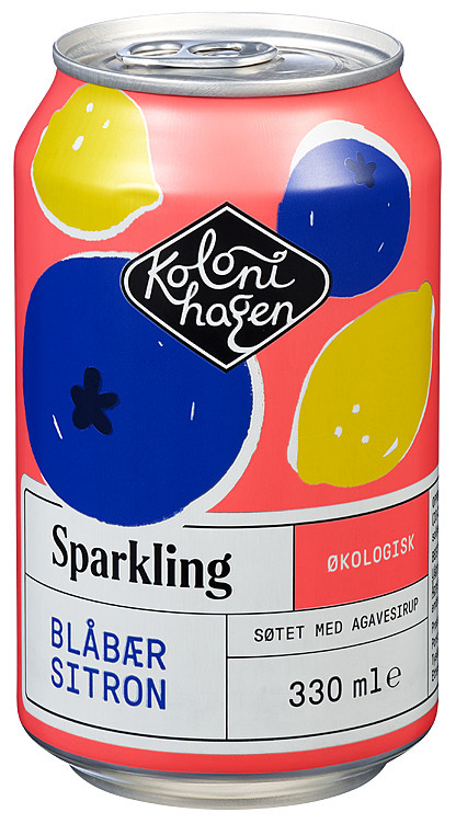Sparkling blåbær & sitron  24x33cl