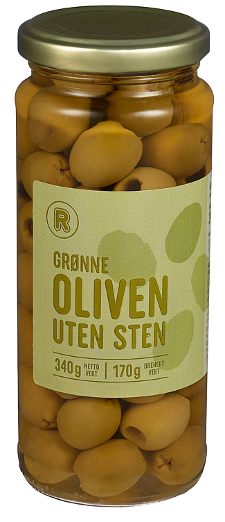 Oliven grønne u/sten  340g
