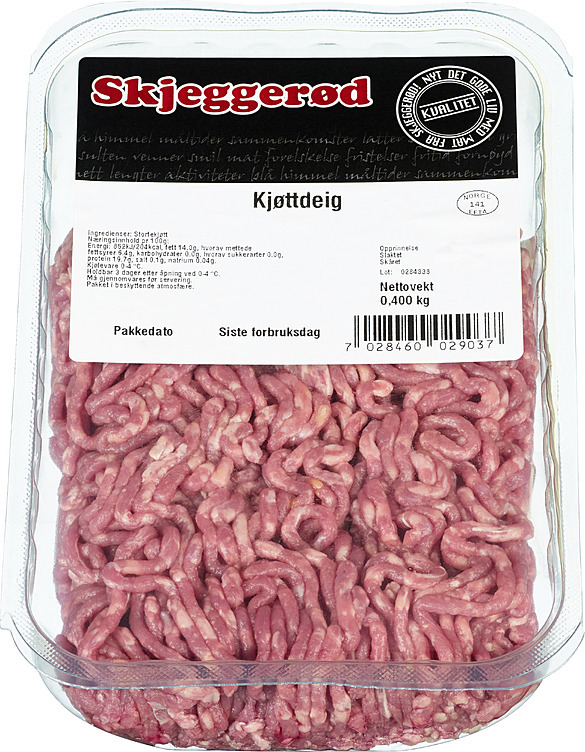 Kjøttdeig 400g 9/krt kj