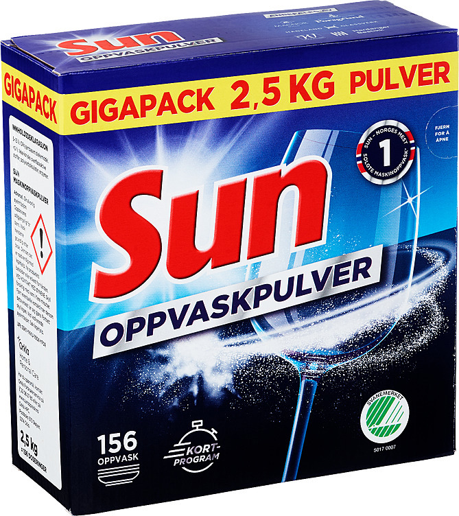 Sun maskinoppvaskpulver  2,5kg