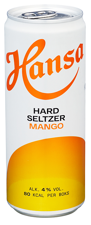 Hansa hard seltzer mango bx 4%  24x33cl