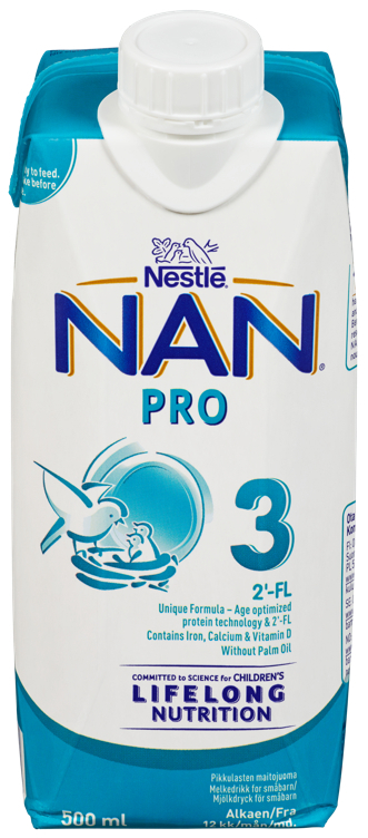 Nan pro 3 hmo drikkeklar 12m 500ml
