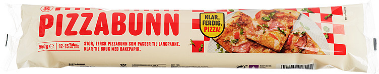 Pizzabunn fersk familie  500g