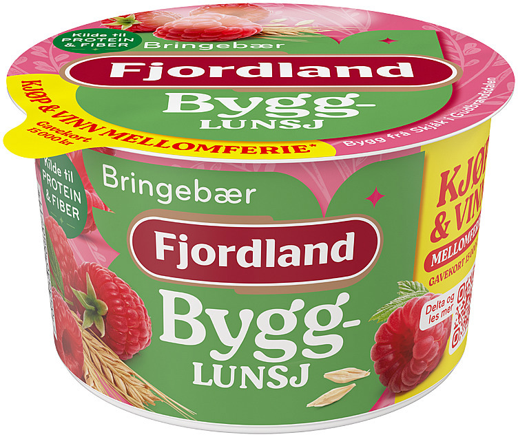 Byggrynslunsj m/bringebær    150g