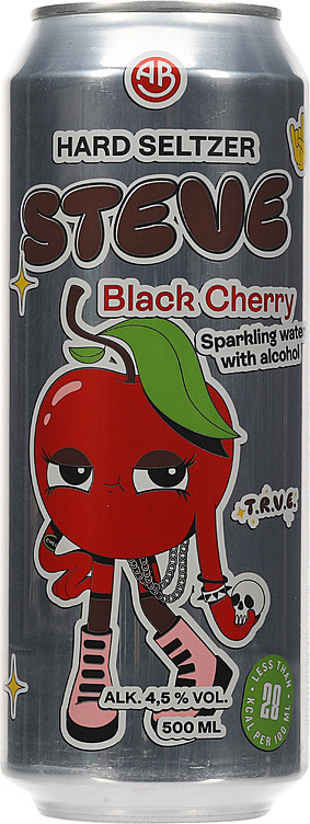 Steve hard seltzer black cherry   4,5%   24x50cl