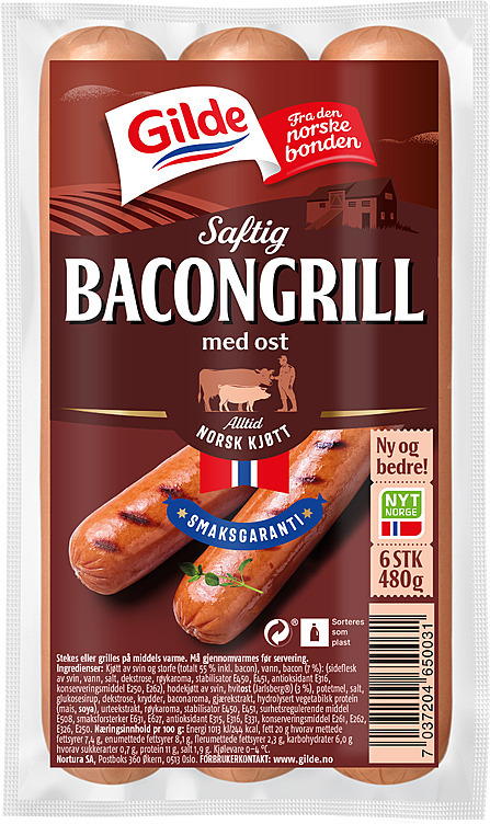Bacongrill m/ost   480g