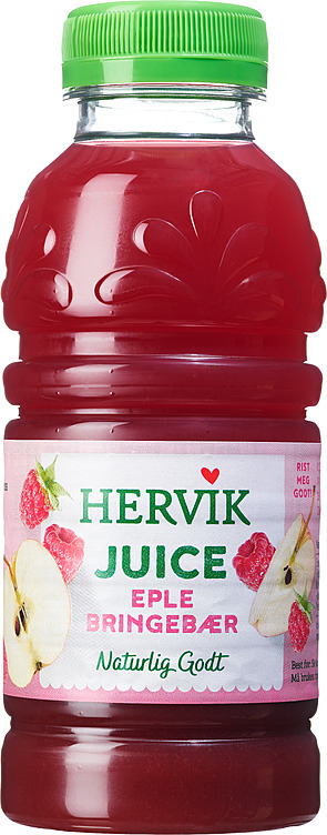 Hervik eple & bringebærjuice   0,33l