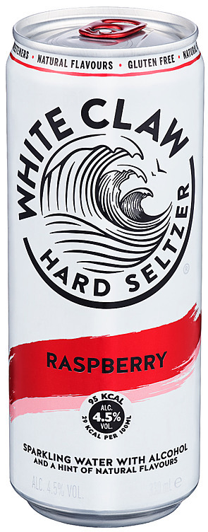 White claw hard seltzer rasberry  4,5%   12x33cl