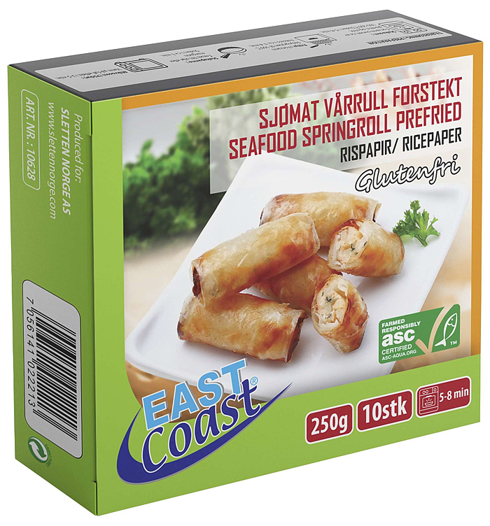 Sjømat vårrull forstekt 25x10stk  250g