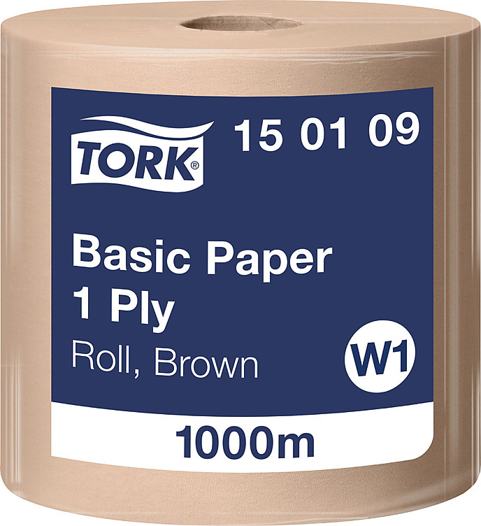 Papir basic brun stor rull w1  1000m