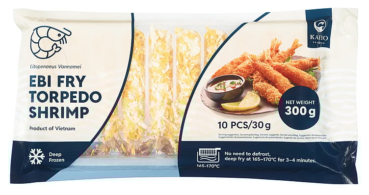 Ebi fry torpedo shrimp 30gx10stk brett   300g