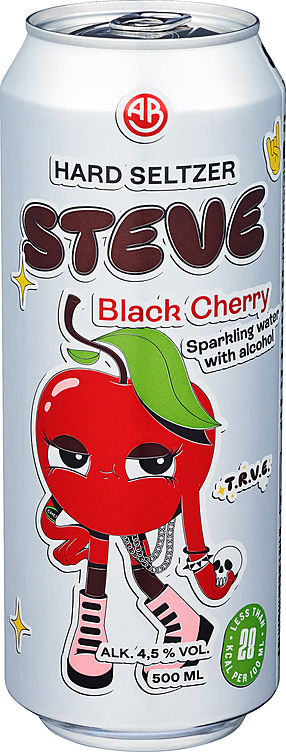 Steve hard seltzer black cherry   4,5%   24x50cl