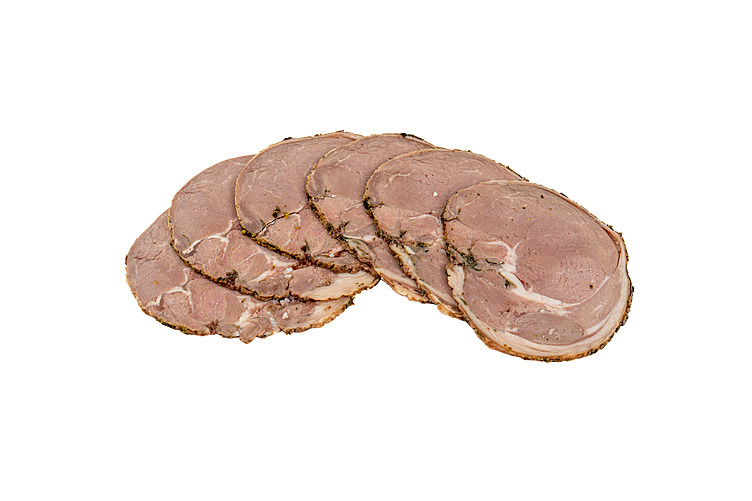 Herb marinated lamb joint roasted sliced atmos   kg