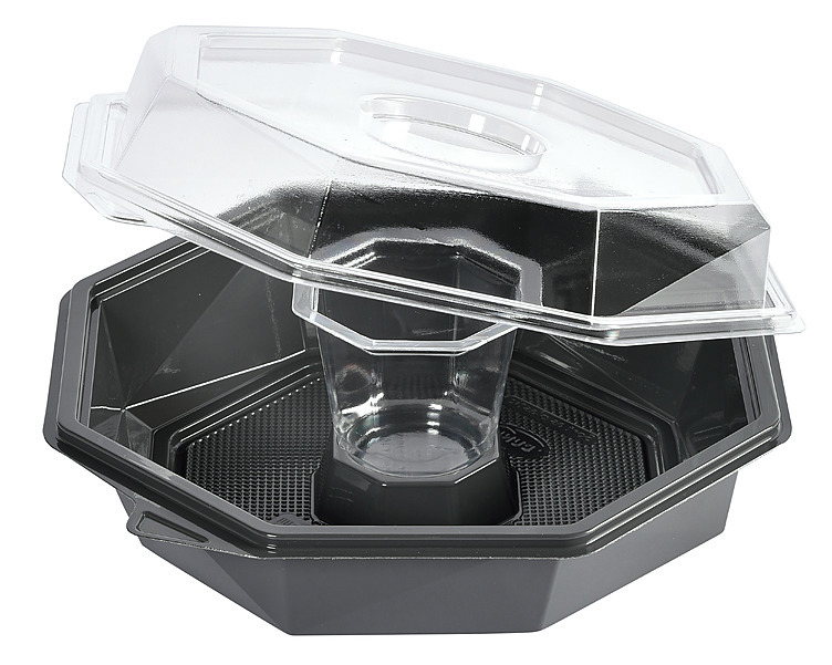 Octaview boks apet 795ml grå m dressingkopp c&c  35stk