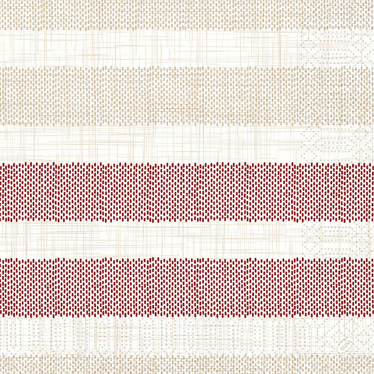 Serviett 3l 40cm rigato bordeaux  250stk