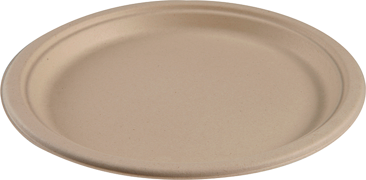Fibertallerken natur bagasse ø26cm 50stk