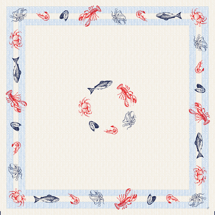 Snippduk biodunicel 84x84cm sea delights  20stk