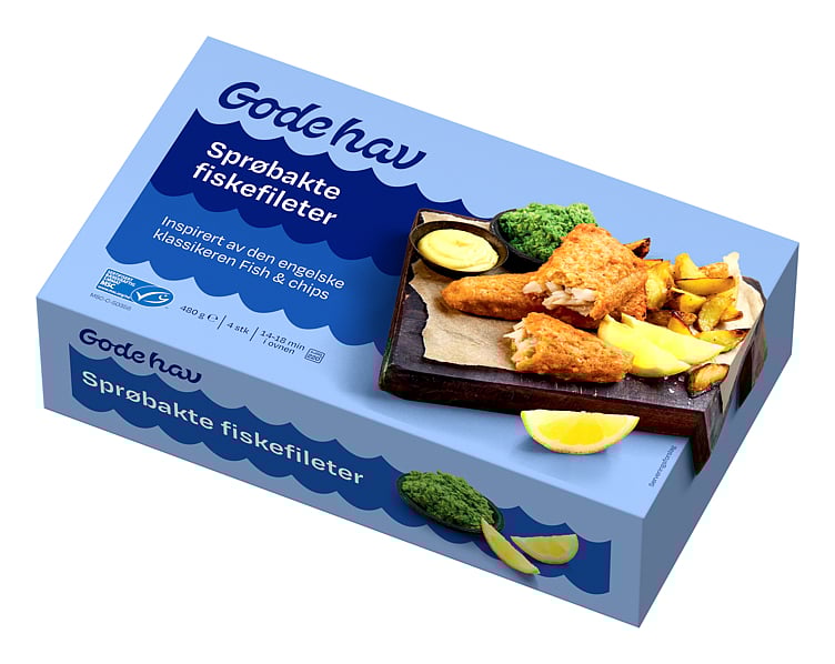 Fiskefileter sprøbakte msc  480g