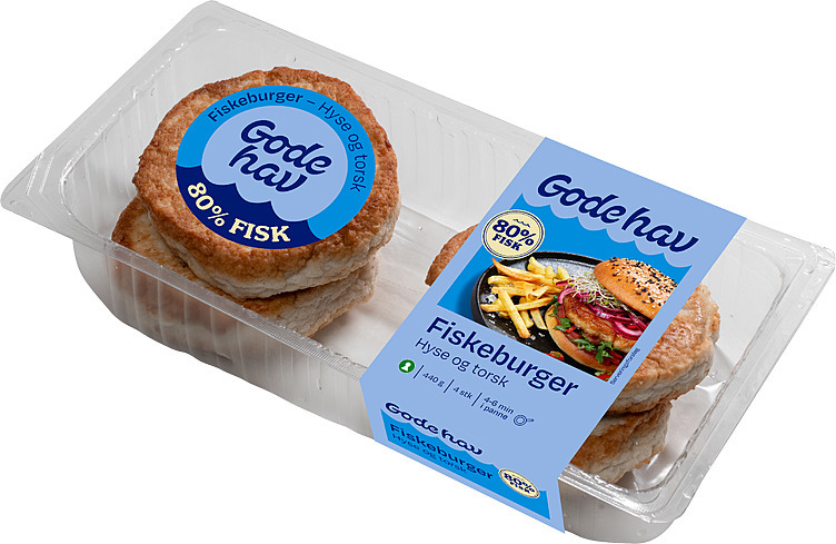 Fiskeburger hyse & torsk  440g