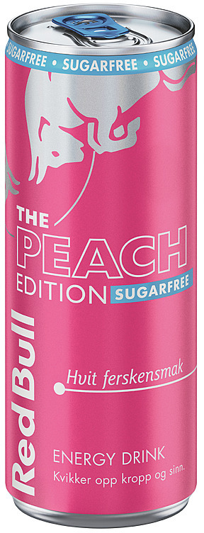 Red bull summer edition sukkerfri hvit fersken   24x473ml