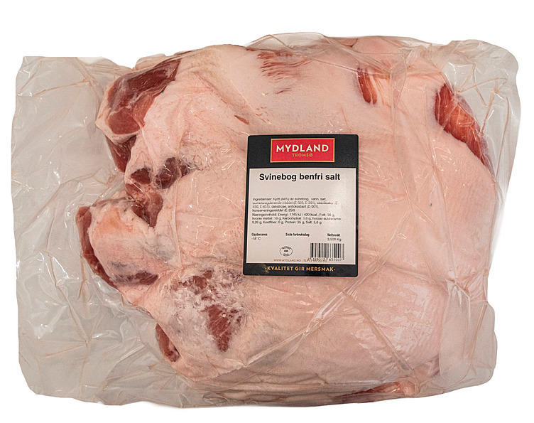 Svinebog benfri saltet kart frys   kg