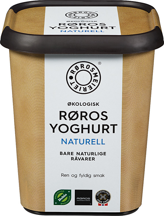 Røros yoghurt naturell beger, økol.  500g