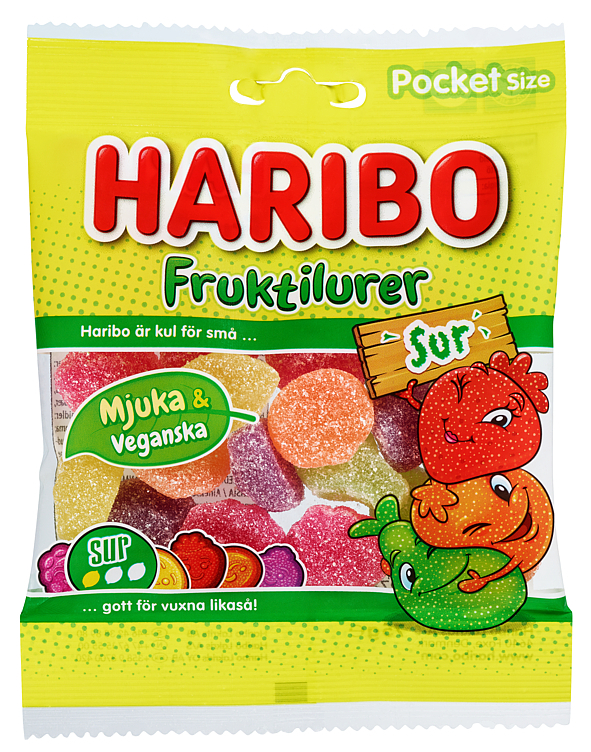 Fruktilurer sur  75g