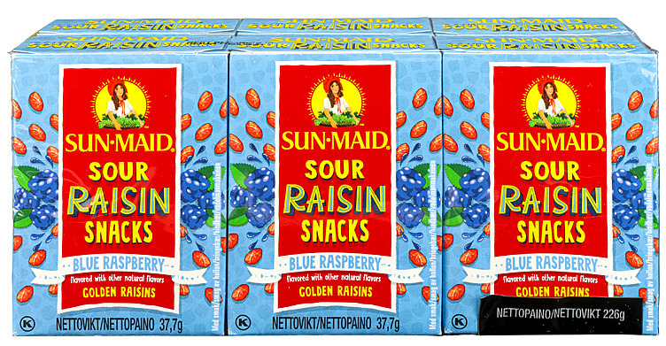 Rosiner sour blue raspberry  6x37,7g