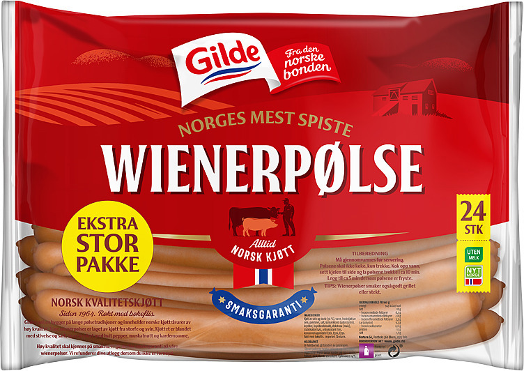Wienerpølse 5xca1,56kg  kg