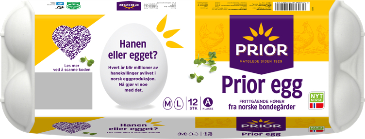 Egg ml frittgående 53-73g  12stk  756g