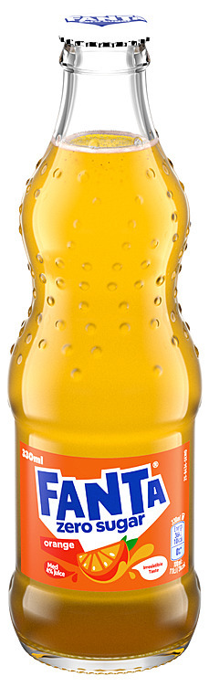 Fanta orange zero glassflaske  24x33cl