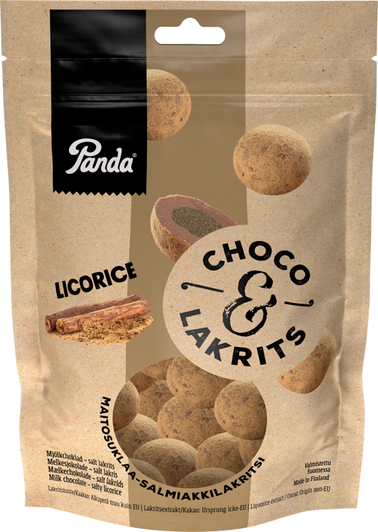 Panda choco & lakrits salmiac  120g