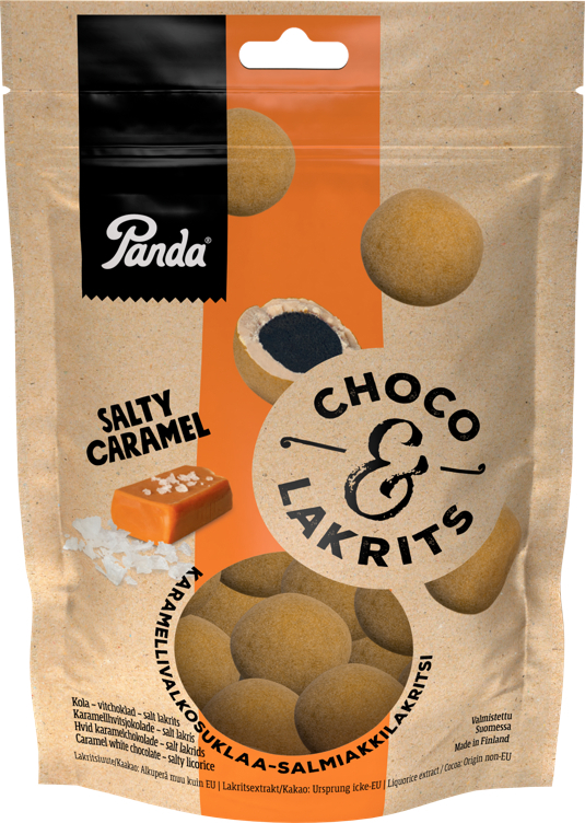 Panda choco & lakrits salty caramel  120g