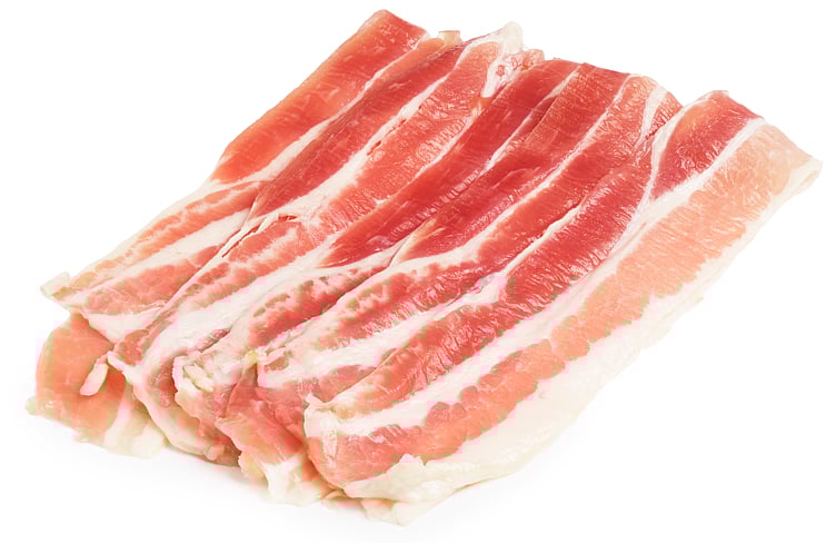 Bacon slicet på bakepapir  10xca1,2kg  kg