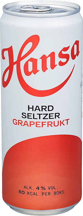 Hansa hard seltzer grapefruit bx   4%   24x33cl