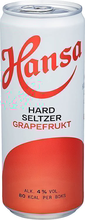 Hansa hard seltzer grapefruit bx   4%   24x33cl
