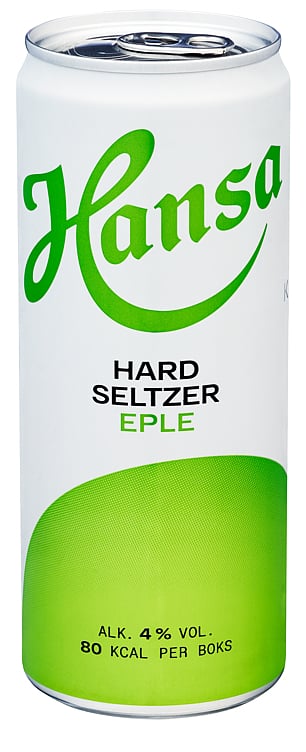 Hansa hard seltzer eple bx   4%   24x33cl