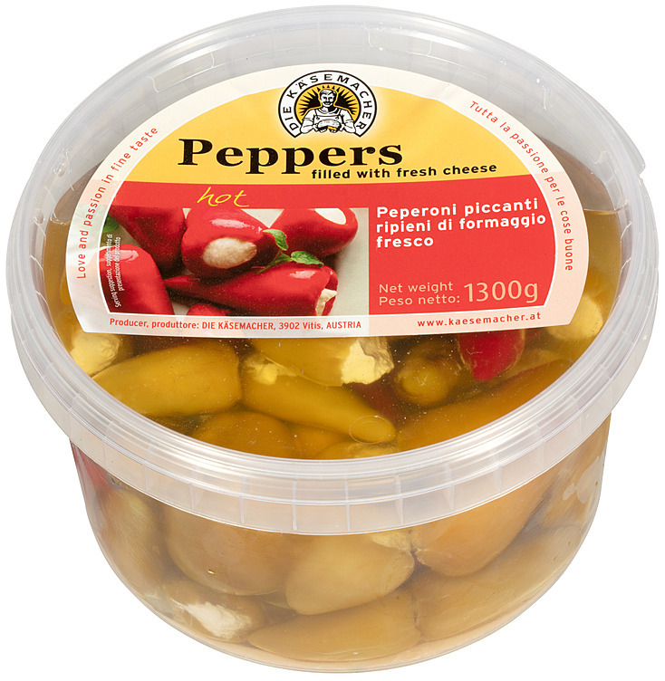 Ostefylte chilipepper sterk    1,3kg