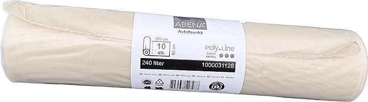 Avfallssekk klar 240l 85x155cm ekstra sterk  10stk