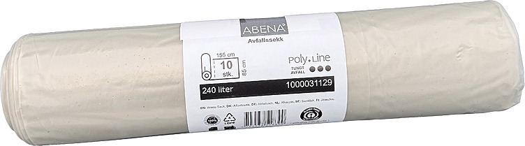 Avfallssekk klar 240l 85x155cm sterk  10stk